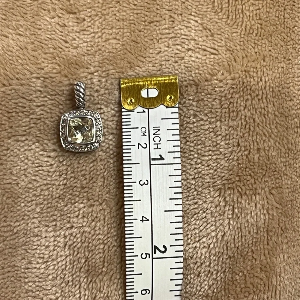 David Yurman Petite Albion Citrine Pendant with Diamonds - Picture 3 of 4